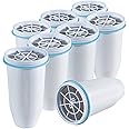 Water Filter Cartridges Replacement Compatible with Zero Water Filter Jug ZR-017 ZP-010, Remove 99.9% Lead, Chlorine, Fluoride, Heavy Metals, PFOA/PFOS, BPA Free, TUV Certified, 6-Stage (8 Pack)