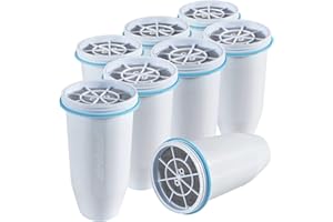 ZEROLIQUID Reemplazo de filtro de agua compatible con jarras y dispensadores Zerowater ZR017 ZP010, quitar 99,9% de plomo, cloro, fluoruro, metales pesados, PFOAPFOS, libre de BPA, certificado TUV, 6 etapas