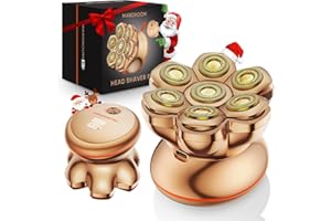 MAXGROOM PRO 7D Rasoio Testa Calva Zero Assoluto, 2025 Rasoio Elettrico per Testa Calva Taglia e Rasa Capelli Uomo a Zero 0 mm, Impermeabile Ricaricabile Regalo per Papà e Marito, Lame in Titanio