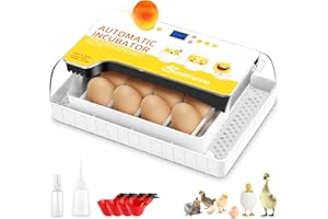 Sailnovo Brutmaschine Vollautomatisch Hühner Eier Brutgerät, 9-35 Eier Brutapparat Eier Inkubator mit Effizienter LED Beleuchtung Hatcher Maschine für Hühnergans Ente Taube Wachtel Vogel