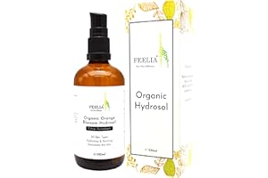 Feelia - Organic Orange Blossom Hydrosol Water, Steam Distilled, Pure & Natural Toner, All Skin Types, Hydrates, Refresh & Brightens The Skin, Soothes Dry, Itchy Scalp (Orange Blossom)