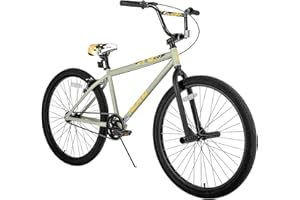 HH HILAND HILAND 24/26 Inch BMX Bike for Boys and Girls, Beginner-Level BMX to Advanced Riders with 2 Pegs, V Brakes, Adults Bicycles for Men and Women