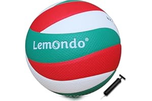 ‎LEMONDO lemondo Volleyball PU Weich Beachvolleyball Soft Wasserfest mit Pumpe Indoor Outdoor Wasserball Ball für Spiel Training Strand Bälle(mit Pumpe)