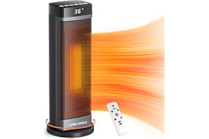 MELTRCK Calefactor Eléctrico 2000W, Calefacción Eléctrica Cerámica de 3 Modos, Protección Contra Sobrecalentamiento, Ahorro de Energía, Silencioso, Termostato de Ambiente con Temporizador 1-9H Para