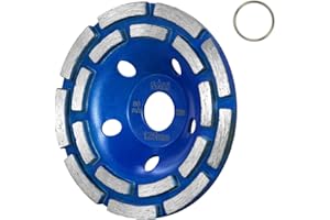 SALI Premium Diamant-Schleiftopf 125x22,2mm Schleifscheibe Doppelreihig, Diamant Schleifteller Universal,für Beton, Naturstein, Fliesenkleber, Granit