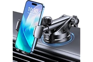 Mohard Handyhalterung Auto, [Stabil & Langlebig] Handy Halterung Auto, Starke Saugnapfhalterung, 360° Drehbares, Schnelle EIN Druck Freigabe, Handyhalter Auto für 4-7" Handys, Lautsprecher-Halterungen