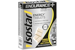 ISOSTAD Isostar Endurance Plus - Energy Tablets - Goût Citron - Glucose et Fructose - Magnésium et Potassium - Vitamines - 1 Boîte de 24