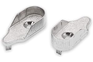 KLAMA 2 Schrankrohrlager für Schrankrohr 15 mm - Kleiderstangen Halterung, Zinkdruckguss vernickelt (Variante 3)