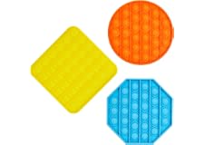 Push Pop Bubble Fidget Sensory Toy Special Needs Anxiety Stress Reliever for Kids (3pcs)