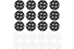 JOYRAY Adhesive Swivel Castors 12PCS Self-adhesive Mini Swivel Wheels ABS Material 360°Rotation Black Peel and Stick Swivel Casters Wheels for Appliances Small Furniture Trash Can Storage Box Bins Maker