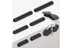 APROMISITH Kabelhalter Kabelclips Gerätekabelhalter, [8 Stück] kabelmanagement Selbstklebend Kabel Organizer Vielzwecke Kabelführung Set für Schreibtisch Computer PC, USB Ladekabel, ZuhauseBüro
