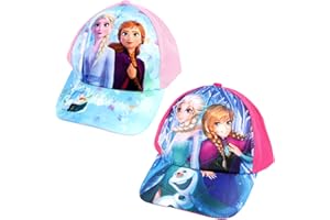 AWOUSUE 2 Pezzi Cappellino Bambina Froze, Berretto Froze Bambina, Cappello con Visiera Froze, Berretto da Baseball per Ragazze, Baseball Regolabile Cappello, Cappellino Bambina con Visiera Protettiva