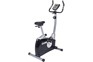 CARE FITNESS - Vélo d'appartement - Alpha III - Résistance aéromagnétique à réglage manuel - Prise de pulsation cardiaque - Écran LCD 12 fonctions