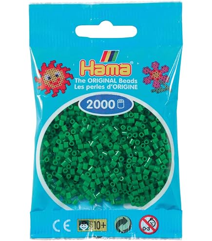 Hama – Bustina Da 2000 Perline Mini Beige – Diametro 2,5 Mm – Perline Da Stirare Per Pixel Art E Creazioni Fai-da-te – Età 10+
