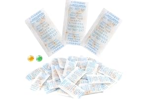 Kasure Sachets Anti Humidité 1g x 250 Pcs ,silica gel,Gel de Silice Réutilisable avec Indicateur Orange/Vert, Absorbeur d’Humidité pour Caméra, Aliments, Armoire, Chaussures, Filament 3D