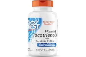 ‎DOCTOR'S BEST Doctor's Best, Tocotrienols with TocoGaia ULTRA®, Tocotrienol-Komplex, 60 Weichkapseln, Laborgeprüft, Glutenfrei, Sojafrei, ohne Gentechnik, Vitamin E