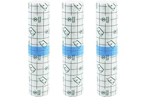 3 rullar vattentät tatueringsplåster, 15 cm x 1 m, transparent bandage för stora ytor – professionellt skydd