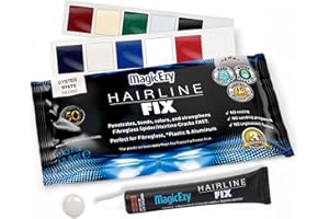 MagicEzy Hairline Fix - (Oyster White) | Gelcoat TouchUp Repair Paint Filler | Fix Cracks and Scratches Like a Pro | Marine Epoxy Putty | Gloss Gelcoat Putty