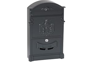 Arregui Residencia D-2151/GA Buzón Individual de Aluminio de Estilo Clásico, tamaño M (DIN A4), Gris Grafito