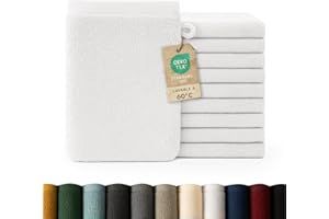 Blumtal - Gant De Toilette - Lot de 10 Gants De Toilette Coton - Gant De Toilette Blanc - Certifié Oeko-TEX®
