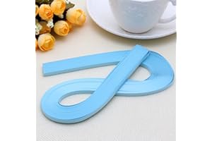 Haorw Papier Quilling Set 120-Streifen 52cm Länge/Streifen Papierbreite 5mm (Hellblau)