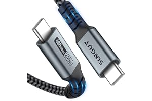 SUNGUY Kabel do ładowania USB C, 0.5 m 480 Mbps USB C na USB C, 240 W kabel do szybkiego ładowania, kompatybilny z iPhone 15/15Pro, MacBook Pro/Air, PAD Pro, Samsung, Google Pixel
