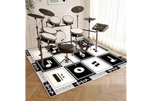 QESJODFU Drum Rug Mat Soundproof Carpet Drumming Drum Rug Drum Carpet for Drummers Outdoor Electronic Drum Set Practice Music Rug Floor Protection Professional Drum Rugs Instrument Floor Mat 120 x 80 cm