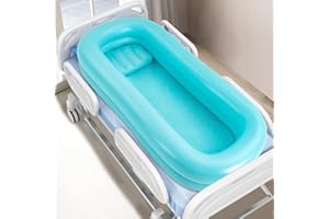 DCSYOG Set di vasche da doccia gonfiabili mediche, sistema doccia portatile a letto con pompa, semplice aiuto per il bagno a letto per disabili/anziani/costretti a letto
