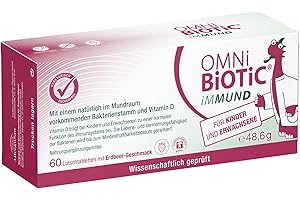 ‎OMNI BIOTIC OMNi BiOTiC iMMUND | 60 Lutschtabletten | 1 Bakterienstamm | 1 Mrd. Keime pro Lutschtablette | Mit Vitamin D | Vegetarisch | Zuckerfrei | Zur täglichen Anwendung | Für Erwachsene und Kinder