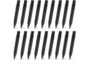 Jubaopen - Estacas de suelo para lámparas (18 unidades, plástico ABS, puntas de luces solares, para jardín, exterior, patio (21 x 2,1 cm)