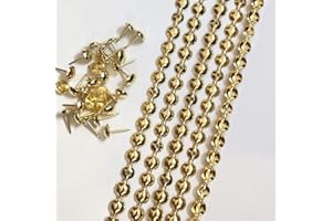 Let's Decorate Bandes de clous de tapissier de 5 mètres dorées, bandes de clous décoratives pour canapé, rubans pour chaises de jardin d'intérieur, clous amovibles assortis (9,5 mm doré)