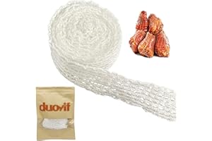 duoyif Filet à Viande Filet à Charcuterie Filet à Roti Elastique 5.5m Filet De Cuisine Coton Filet à Saucisson Filet De Sechage Viande Filet Alimentaire pour Stocker Frire Cuire De La Viande (5.5m)