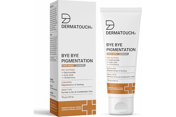 DERMATOUCH Bye Bye Pigmentation Face Wash Anti Pigmentation for Women/Men with Niacinamide, Kojic Acid, & Glutathione - 70G