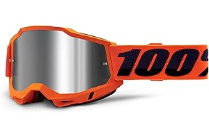 100% ACCURI 2 gogle neonowe/pomarańczowe - lustrzana srebrna soczewka błyskowa