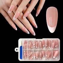 240 Stück Coffin Nagelspitzen Mit Hilfslinie – Halb Abgedeckt, Matte French-Tips, Für Gelnägel