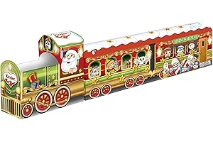 kinder Mix Calendario dell'Avvento con treno 3D, calendario dell'Avvento con deliziose specialità al cioccolato, 1 calendario da 221 g