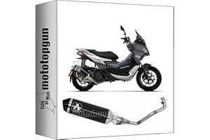 arrow 53549ANN tubo de escape completo homologado open urban aluminio negro negro compatible con aprilia sr 200 gt 2022 2023 mototopgun