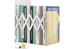 DARUITE Serre Livre en Métal Cale Livre Serre Livre Original Serre-Livres Presse Livre Serre Livres Cale Livres Etagere Bloc Livre pour Le Bureau de l'école Fournitures Scolaires(Imitation Bois)