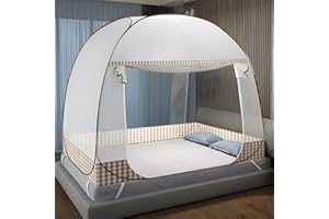 LXUBDXY Moskitonetz Bett, Faltbares Doppeltür Moskitonetz Pop Up, Tragbares Moskitonetz Reise, Großes Mückennetz Doppelbett mit Reißverschluss,Moskitonetz Zelt für Schlafzimmer, Schlafsäle, Camping, Hotel