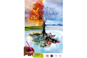 MISHBAY Diamond Painting Mosaico DIY 5D Kit Completo | Albero | Ricamo | Quadro | Pittura per numeri Diamante | Home Wand Decor | Decorazione Pittorica, Murale | Arts Craft