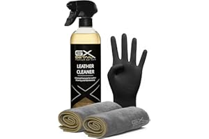 GxDetail Limpiador de Cuero y Piel 500 ml. - Limpia, protege y ayuda a mantener las superficies nuevas - Limpiador de Asientos de coche de Cuero - Leather Cleaner - Fácil Aplicación.