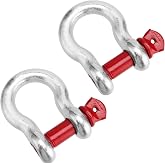 Heavy Duty Steel Shackle, Curved Shackle, High Strength, Shackle and Screw Pin, Sling Shackles, for Heavy Rigs, with Eye Bolt