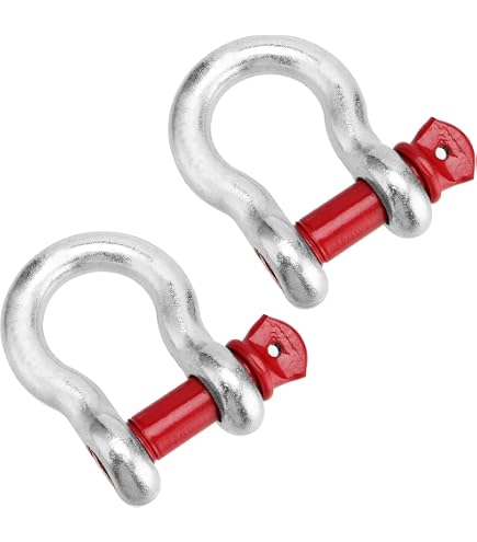 Manilles En U 4 Pièces – Acier Galvanisé, Capacité 2 Tonnes, Pour Levage, Camping, Escalade