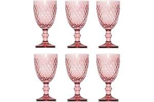Solycarpa Juego De 6 Copas Transparente Personalizado para Fiesta, Boda o Bautizo Original y Resistente (6 Unidades Color Rosa)