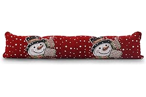 Ashley Mills Christmas Snowman Presents Red Home Draught Excluder Chenille Draught Stopper (Xmas Snowman Presents)