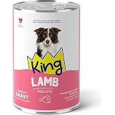 King Sos İ&ccedil;inde Et Par&ccedil;acıklı Kuzu Etli Yetişkin K&ouml;pek Konserve Maması 400g