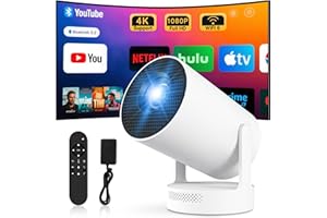 AQUOTA Mini Projecteur 4k 2025 Upgraded Videoprojecteur Projecteur Video Android 11 WiFi 6/BT 5.4 pour TÉLÉPhone PC Lap Stick HDMI Home Cinéma Electric Focus