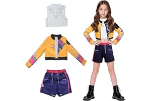 DAZZTIME Kit de Déguisement Halloween pour Filles,Déguisement Enfant,Vêtements Pour Filles Tenues,Cosplay Deguisement,pour les Carnavals,Carnavals et Soirées à Thème