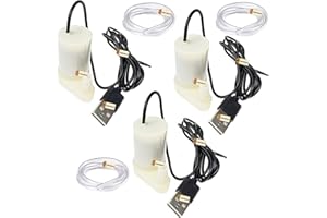 Lsgoodcare 3Pcs USB Mini Submersible Pump Micro Water Pump 3V DC Portable Water Pump with 3Pcs Water Pipe for Plant Flower Watering