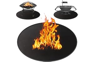 TAEKOOKI Tapis Ignifuge Rond, Tapis Anti Feu Portable, Tapis Anti Feu Rond 3 Couches, 36in(91CM), pour Barbecue Gril Brasero Poêle à Bois Foyer Extérieur Interieur